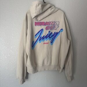 Poppi For Target Limited Edition Wanna Get Juicy Tan XL Hoodie Sweatshirt *